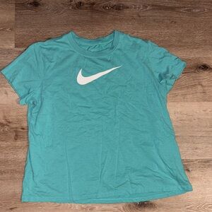 Nike Aqua Tee with White Swoosh